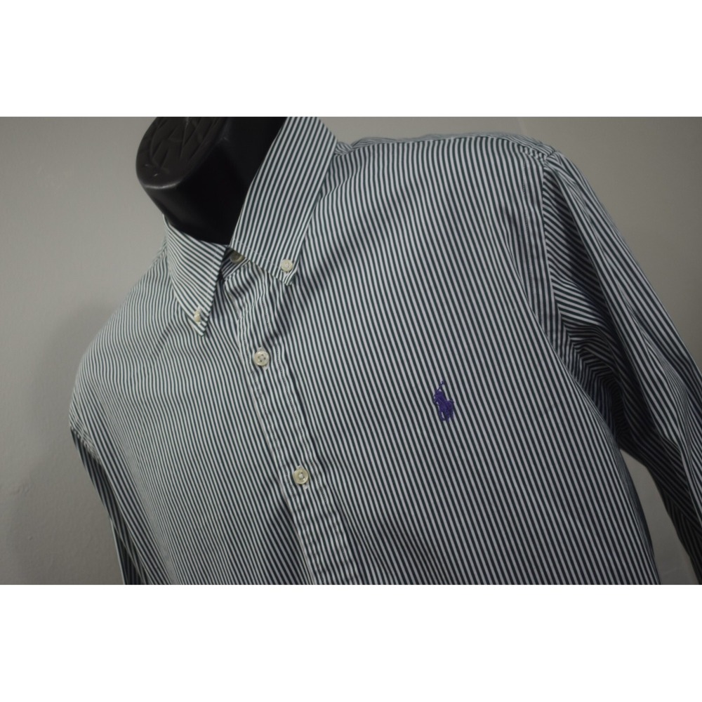 Polo Ralph Lauren Dress Shirt Classic Fit Striped Long Sleeve Button Up Mens XL